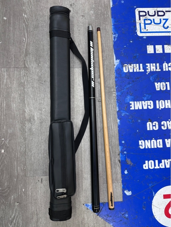 Cơ bida phá/nhảy (break/jump cue) thương hiệu Leadsuper - Màu đen ngọn mộc - Ngoại hình 97.5% - Kèm túi