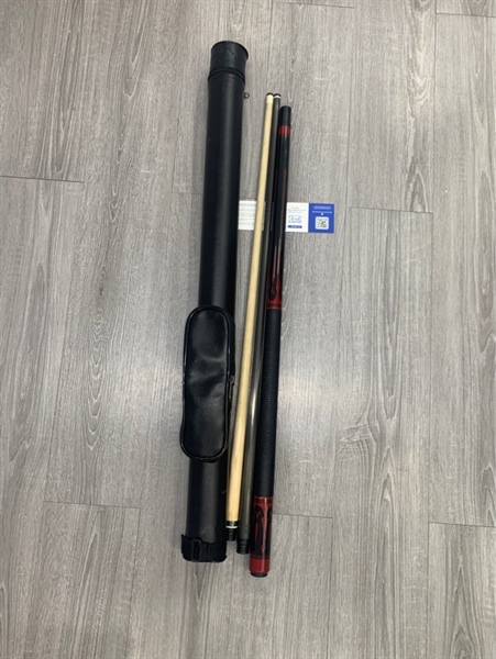 Cơ bida Rhino Eclipse - Ngọn carbon 12.8 - Màu đỏ - Ngoại hình: 98% - Body, kèm túi