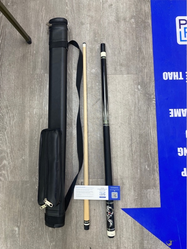 Cơ bida Rhino Mộc - Màu đen - Ngoại hình 98% - Nhảy ngọn nhẹ - Kèm túi