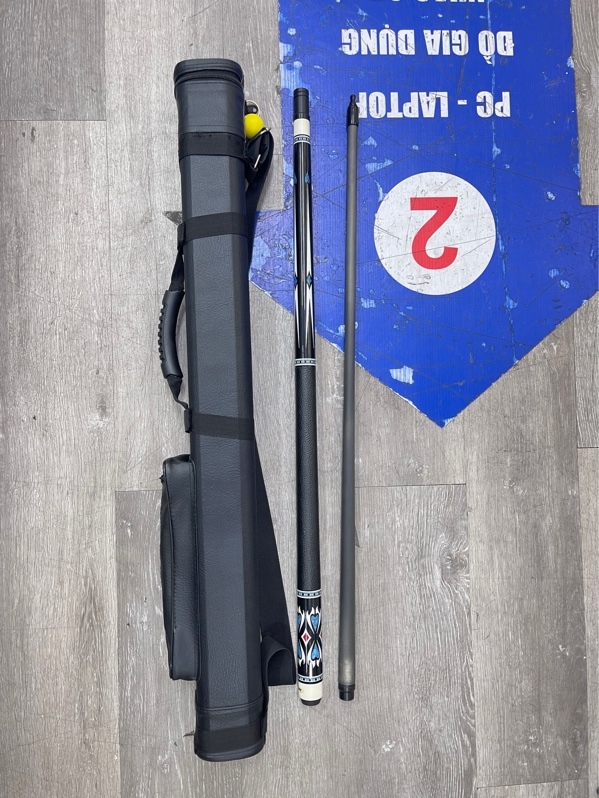 Cơ bida Way Cues LC04 - Màu xanh đen - Ngoại hình 97.8% - Kèm ngọn way carbon stone radial 12.5, túi