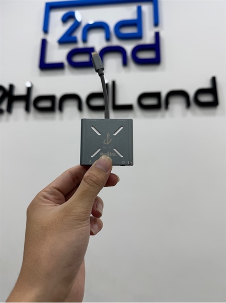 Cọc Box livestream PK 2 chiều Âm Thanh HiFi cho dòng máy iphone 14 trở xuống - Màu bạc - Ngoại hình 98% - Kèm dây