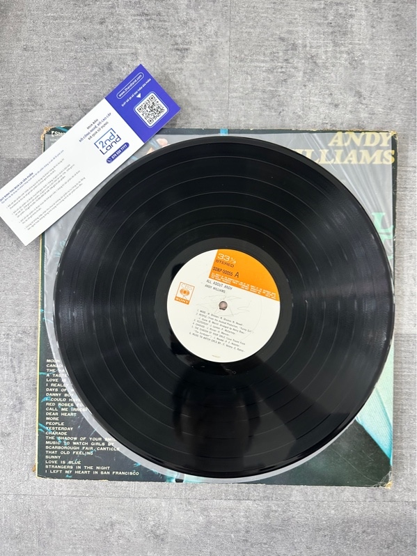 Combo 2 đĩa than Andy Williams - All About Andy - 2LP - Japan Vinyl - Ngoại hình 97% - Box