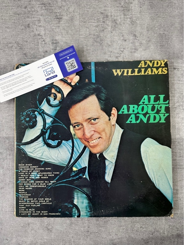 Combo 2 đĩa than Andy Williams - All About Andy - 2LP - Japan Vinyl - Ngoại hình 97% - Box