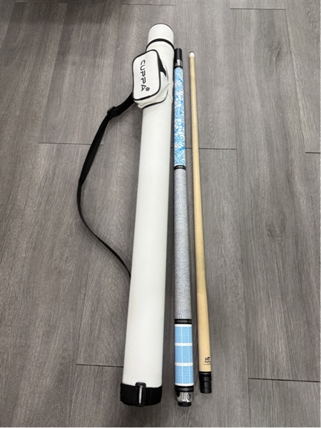 Combo cơ bida Cuppa S9 Ultra - Màu trắng - Ngoại hình 98% - Kèm túi , ngọn mộc HT Original Cuppa