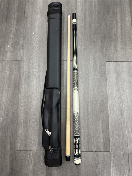 Combo cơ bida Konllen Dragon - Màu trắng - Ngoại hình 98% - Kèm ngọn AP pro , túi , 2 lơ