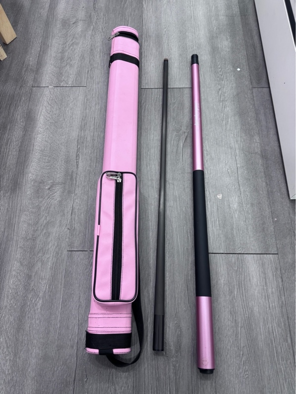 Combo cơ Bida Leadsuper V1 Pink - Màu hồng - Ngoại hình 97% - Chuôi cấn nhẹ - Kèm túi
