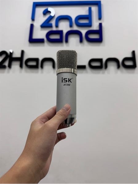 Combo Sound Card Âm Thanh X7 hỗ trợ mic 48V cắm trực tiếp đời mới nhất 2024 + Micro ISK AT350 - Màu trắng - Ngoại hình 98% - Kèm dây c-c và dây 3.5 2