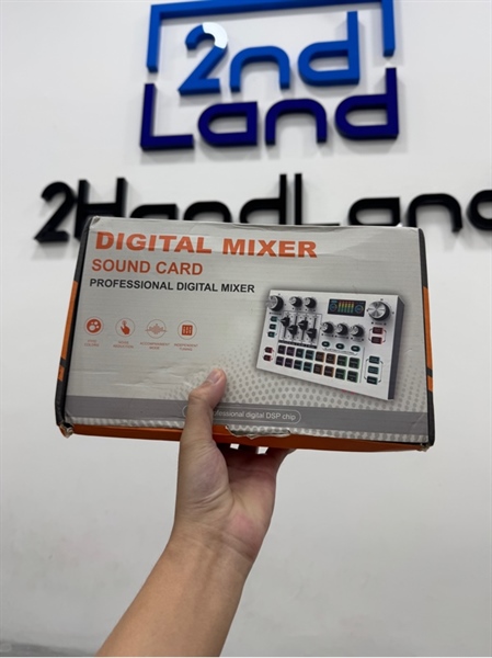 Combo Sound Card Âm Thanh X7 hỗ trợ mic 48V cắm trực tiếp đời mới nhất 2024 + Micro ISK AT350 - Màu trắng - Ngoại hình 98% - Kèm dây c-c và dây 3.5 3