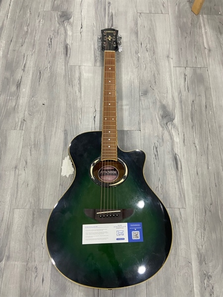 Đàn Guitar Acoustic Eleetric Yamaha Apx500II - Màu xanh - Ngoại hình: 98% - Kèm túi + dây 6.3mm + thu phát đàn guitar không dây UHF