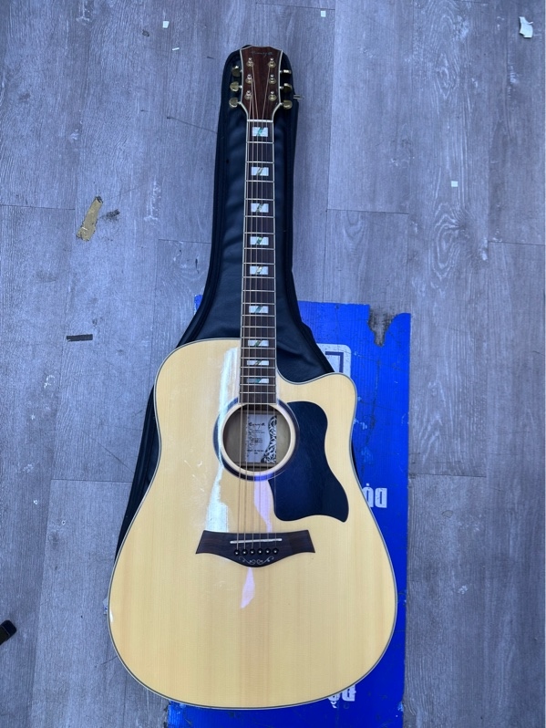 Đàn Guitar Acoustic Enya ED-18 EQ - Màu đen vàng - Ngoại hình 97.8% - Cấn hông nhẹ - Kèm túi