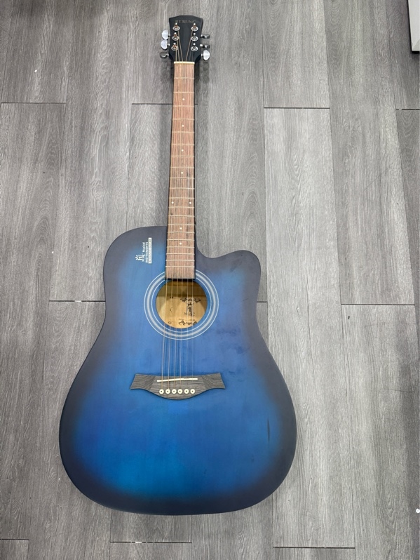 Đàn guitar acoustic HT Music HT-98 - Màu xanh - Ngoại hình 97% - Kèm túi