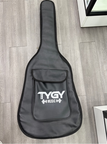 Đàn Guitar Acoustic Mantic AG1C-BK - Màu đen - Ngoại hình 98% - Dán sticker nhiều trên cần đàn - Kèm túi 1