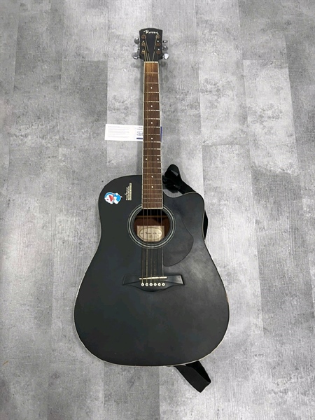 Đàn Guitar Acoustic Rosen G11 - Có EQ - Màu đen - Ngoại hình 96% - Dây đàn ốc rỉ sét, cấn gốc - Kèm túi