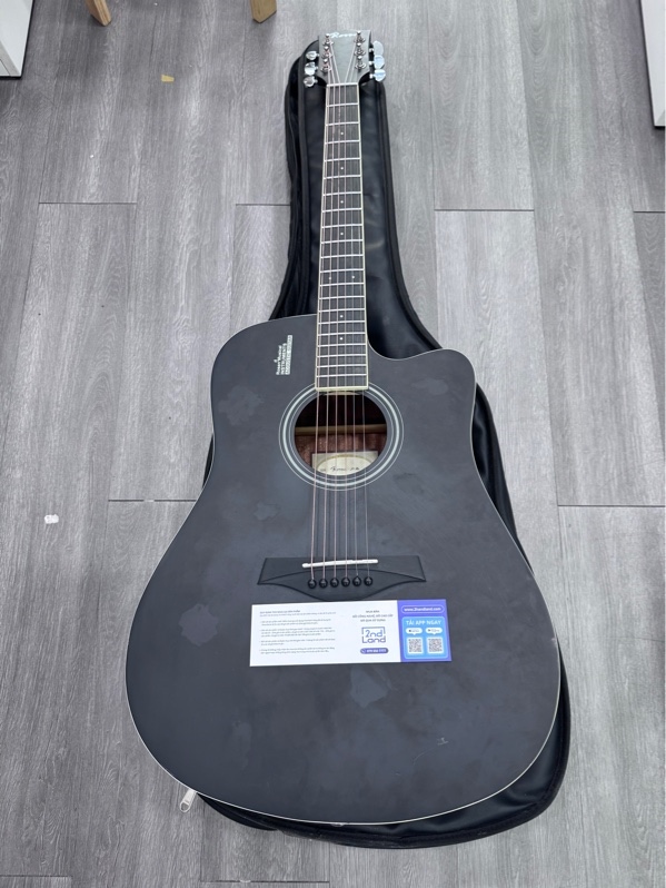 Đàn guitar acoustic Rosen G12 - Màu đen - Ngoại hình 97% - Kèm túi, capo