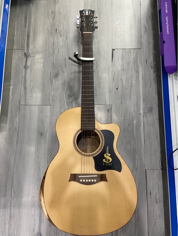 Đàn Guitar Acoustic S-Việt GNP30 - Màu nâu - Ngoại hình: 97.5% - Kèm capo