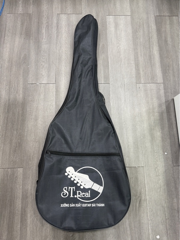 Đàn guitar acoustic ST.Real model ST-X1 - Màu đen - Ngoại hình 97% - trầy xước, thùng đàn nhiều dấu nứt, ngựa đàn nứt - Kèm túi