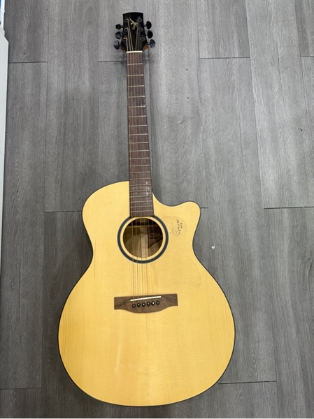 Đàn guitar Acoustic Thuận Guitar AT-01 2021 - Màu nâu - Ngoại hình 98% - Dây gỉ - Kèm túi