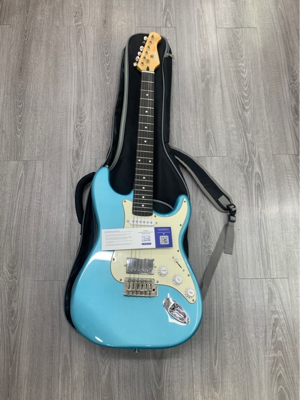 Đàn guitar điện Doner dat 152 - Màu xanh - Ngoại hình: 98% - Trầy body nhẹ - Kèm túi