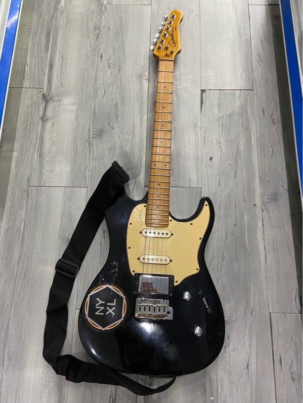 Đàn guitar điện Godin Session Black HG MN With Bag - Màu đen - Ngoại hình: 97% - Nổ sơn mặt trước - Kèm túi
