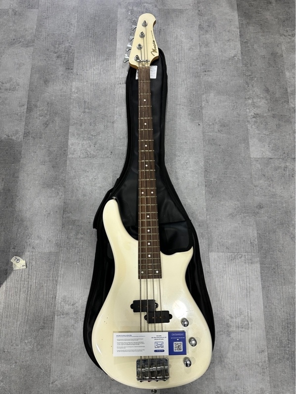 Đàn Guitar điện Mavis - Màu trắng - Ngoại hình: 96% - Sét dây - Kèm túi