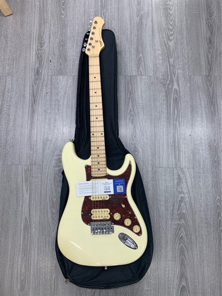 Đàn Guitar điện Sqoe Sest 250 - Màu vàng - Ngoại hình: 98% - Body, kèm túi