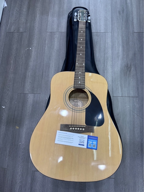 Đàn Guitar Fender Acoustic FA-100 - Màu gỗ - Ngoại hình 97% - Trầy xước, dây rỉ, khoá rỉ nhẹ - Kèm túi