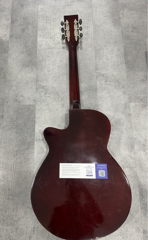 Đàn Guitar gỗ Noname - Màu nâu đậm - Ngoại hình 97% - Dây gỉ sét, rạn cần đàn, nứt núm chỉnh dây - Body