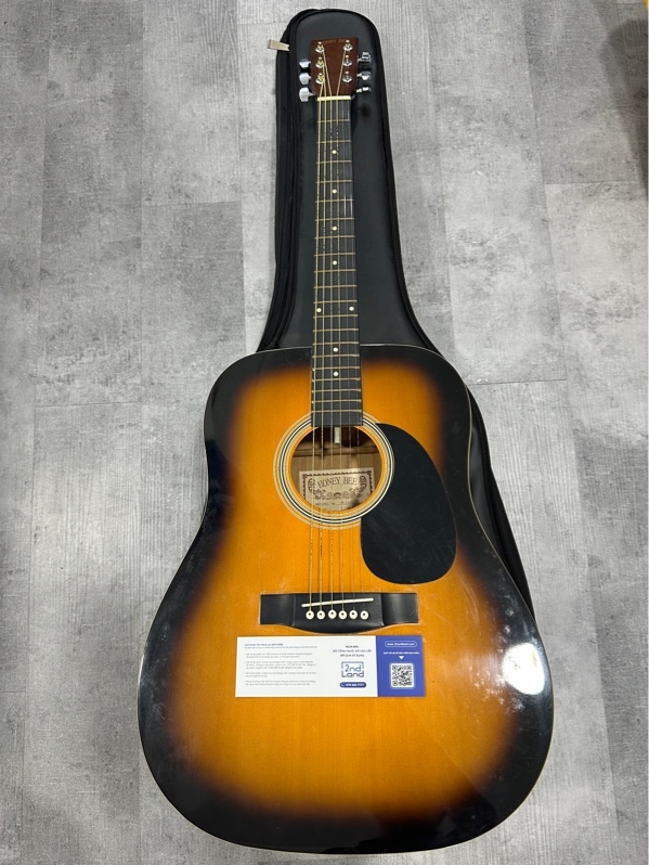 Đàn Guitar Honey Bee W-15/TS - Màu nâu - Ngoại hình 96.5% - Cấn, trầy - Kèm túi