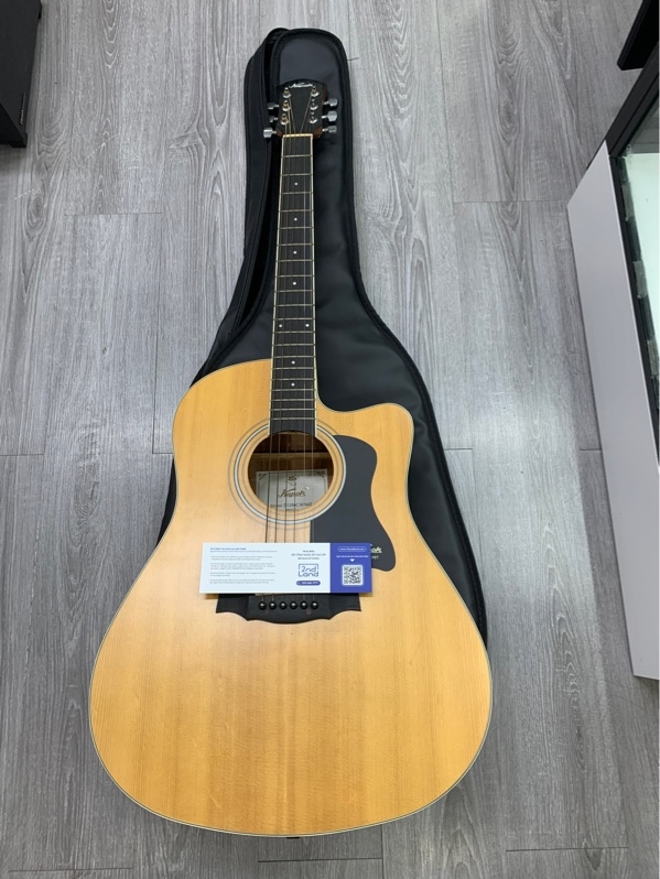 Đàn guitar Kapok D-118AC - Màu nâu - Ngoại hình:97% - Gỉ sét - Kèm túi