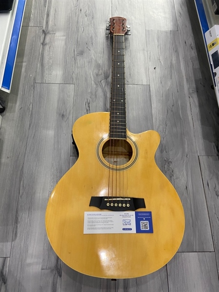 Đàn Guitar Kapok L0-14CEQ - Màu vàng nâu - Ngoại hình: 97% - Ngựa đàn tét nhẹ - Kèm túi + gắn thêm EQ