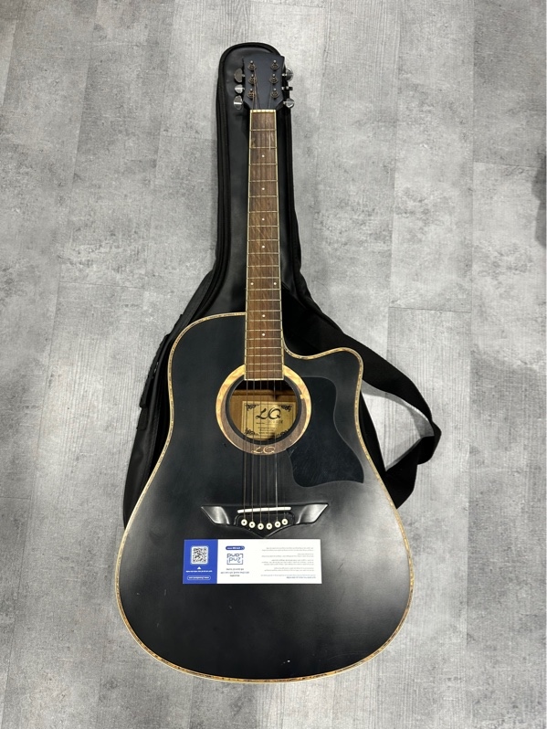 Đàn Guitar Model: LQ FC0 5CN - Màu vàng sơn màu đen - Ngoại hình 97% - Có custom EQ-7545R , trầy - Kèm túi