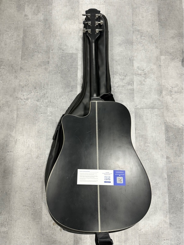 Đàn Guitar Model: LQ FC0 5CN - Màu vàng sơn màu đen - Ngoại hình 97% - Có custom EQ-7545R , trầy - Kèm túi