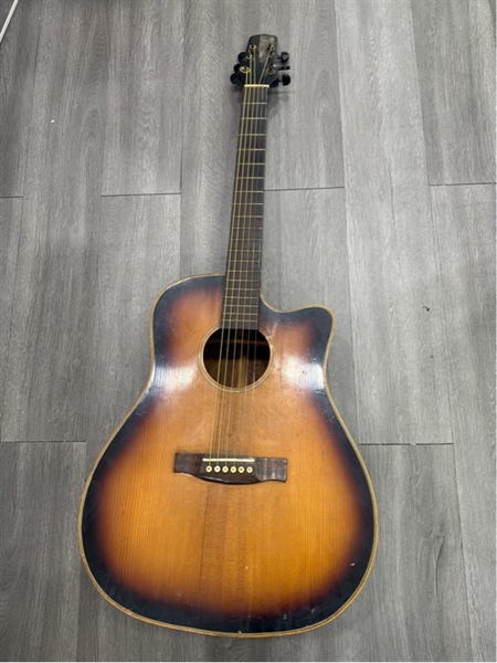 Đàn Guitar No Name - Màu nâu - Ngoại hình 97% - thùng đàn nứt , khóa sét , eq hư - Body