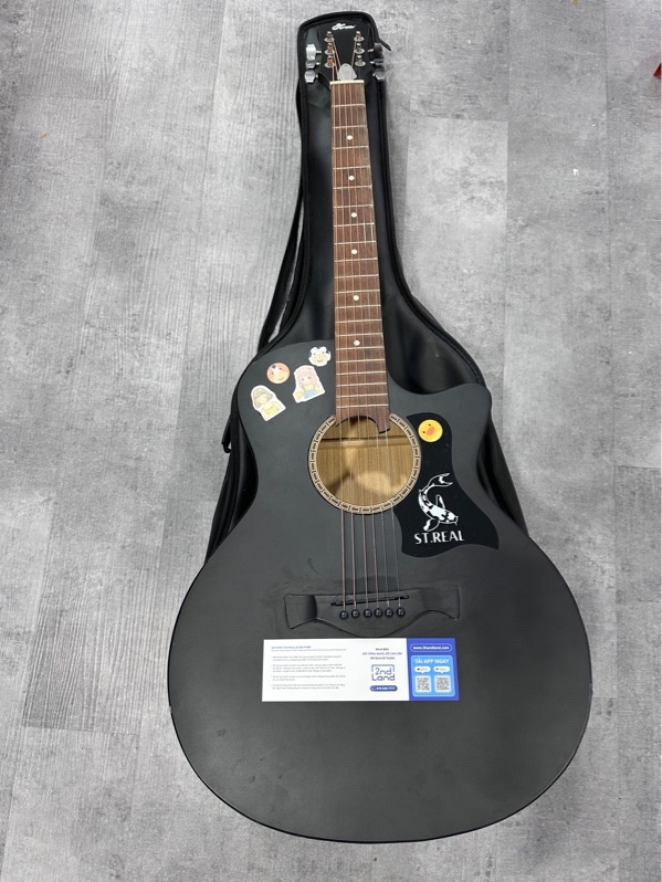 Đàn Guitar Noname - Màu đen - Ngoại hình 97% - Kèm túi + Capo