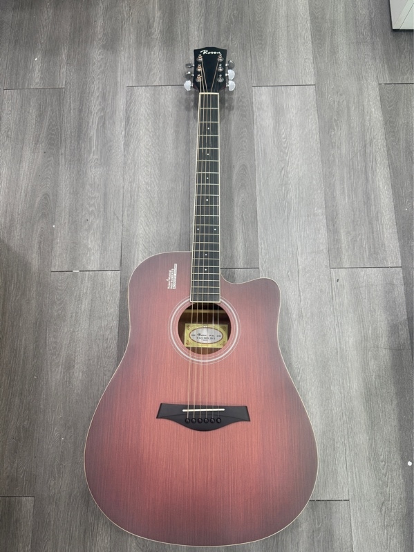 Đàn Guitar Rosen T120 New 2021 - Màu nâu - Ngoại hình 97% - tróc sơn cần đàn, dây rỉ nhẹ - Body