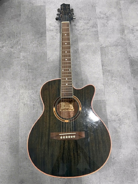 Đàn Guitar Smiger M-F05 - Màu nâu xanh - Ngoại hình 97% - ốc rỉ nhẹ , chốt giữ dây lệch , dễ bung - Kèm túi