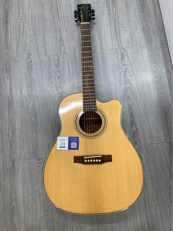 Đàn guitar thương hiệu đất việt - Màu nâu - Ngoại hình: 97% - Kèm túi