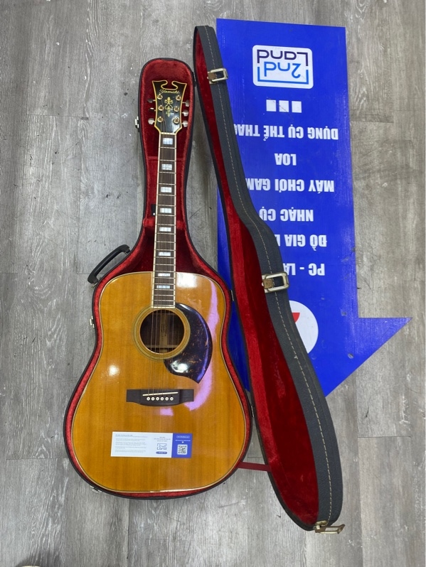 Đàn guitar Yamaki B50 1975 - Màu nâu gỗ - Ngoại hình 97.5% - xước 2 vết - Kèm hòm