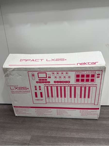 Đàn midi Nektar impac LX25+ Keyboard Controller - Màu xám - Ngoại hình 98% - Bụi - Kèm Box , 1 dây kết nối