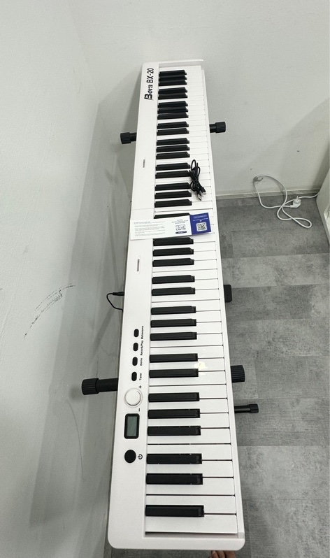 Đàn Piano Điện Gấp Bora BX-20 - Bản phím thường - Màu trắng - Ngoại hình 97.5% - Kèm sạc + Pedal + Túi đựng