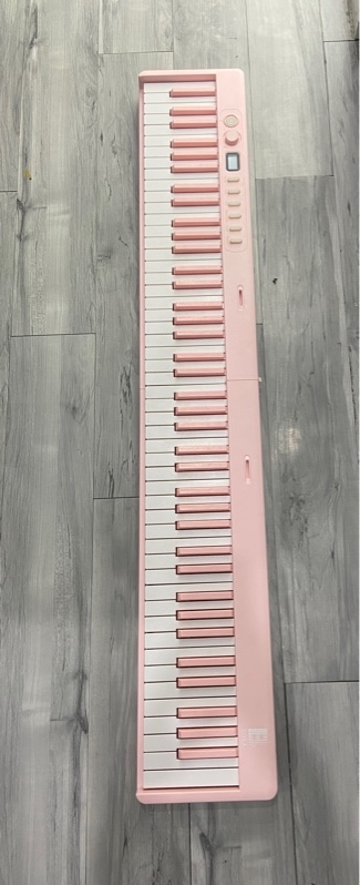 Đàn Piano gấp gọn Bora BX-20 PRO - Màu hồng - Ngoại hình: 98% - Kèm chân, pedal, nguồn, giá đỡ bản nhạc, túi