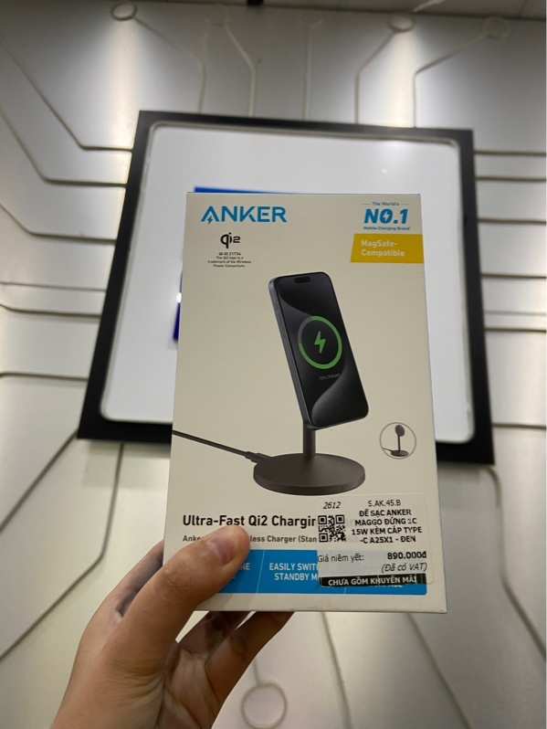 Đế sạc không dây Anker Maggo - Màu đen - Ngoại hình: 98% - FullBox