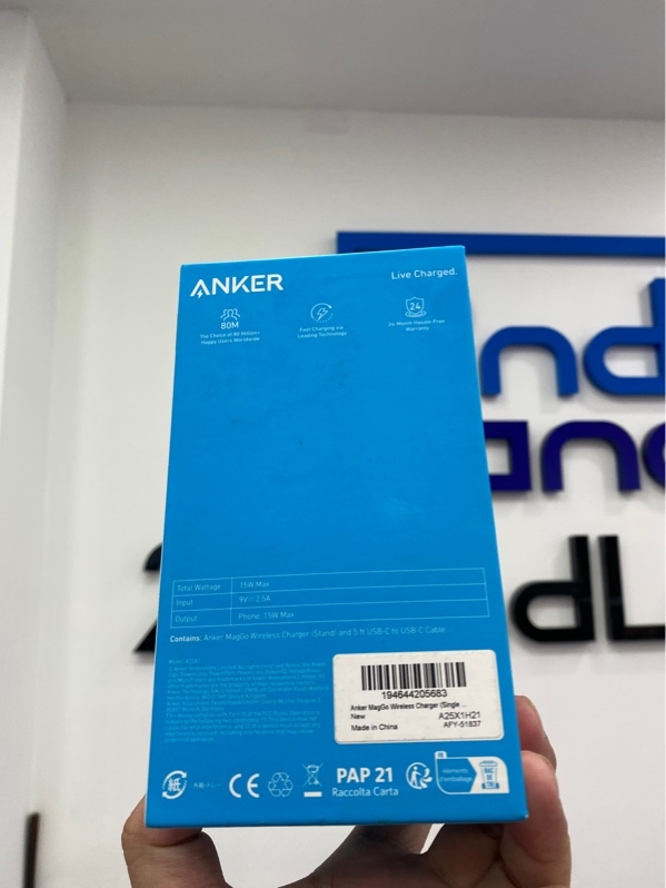 Đế sạc không dây từ tính Anker MagGo Qi2 - Model A25X1 - New seal