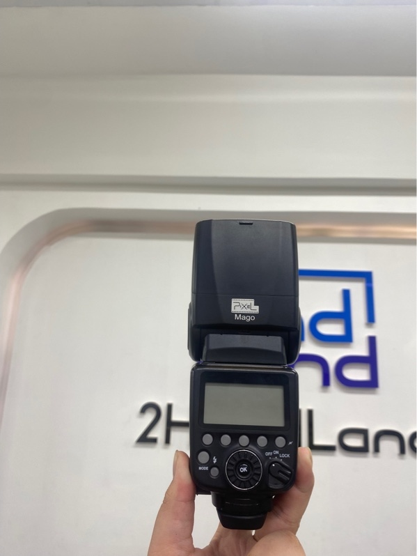 Đèn flash máy ảnh Pixel Mago - Model PTZ1401 - Màu đen - Ngoại hình 98% - Kèm túi