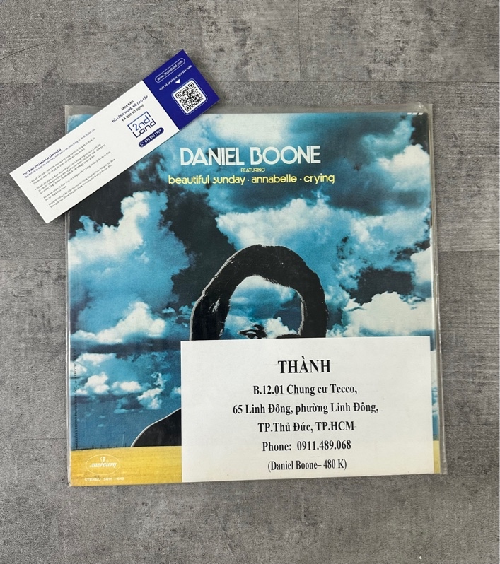 Đĩa than Daniel Boone – Beautiful Sunday - Ngoại hình 97% - Box