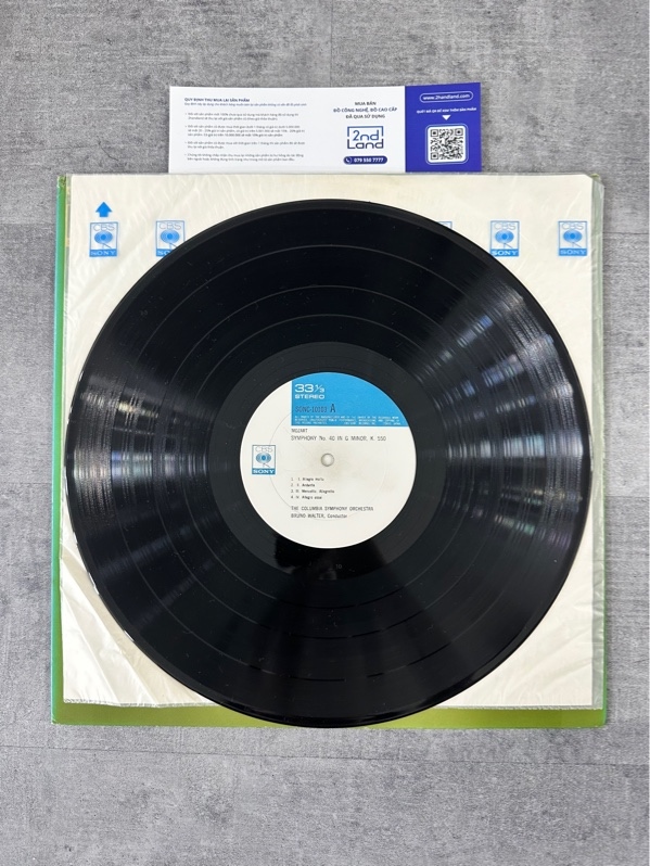 Đĩa than Mozart*, The Columbia Symphony Orchestra*, Bruno Walter – Symphony No. 40 In G Minor K. 550 / Symphony No. 41 In C Major K551 "Jupite - Ngoại hình 97% - Box