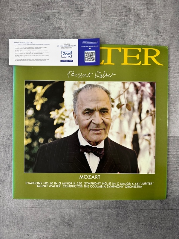 Đĩa than Mozart*, The Columbia Symphony Orchestra*, Bruno Walter – Symphony No. 40 In G Minor K. 550 / Symphony No. 41 In C Major K551 "Jupite - Ngoại hình 97% - Box