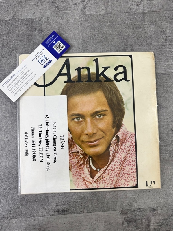 Đĩa than Paul Anka – Anka - Ngoại hình 97% - Box