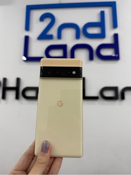 Điện thoại Google Pixel 6 pro - Tensor G1 - 12/128GB - Máy quốc tế - Màu vàng - Ngoại hình 98% - Màn ám hồng , màn mực , sọc , 1 điểm chết pixel , cam trước bụi - Kèm sạc