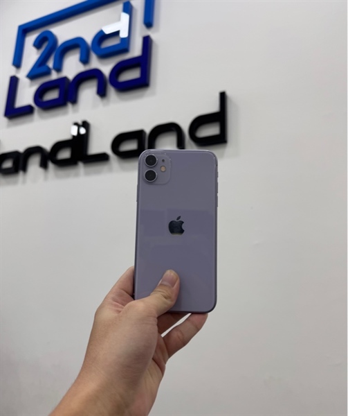 Điện thoại iPhone 11 - LL/A - 64GB - IOS 26.2 - Pin 100% thay new - Màu tím - Ngoại hình 97% - Màn ám bầm phản quang ép kính - Body